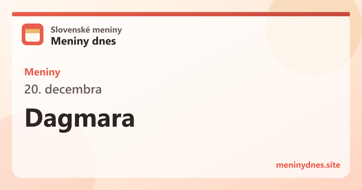 Meniny 20. decembra: Dagmara