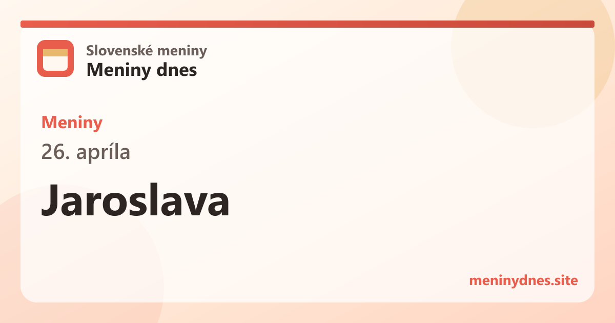 Meniny 26. apríla: Jaroslava