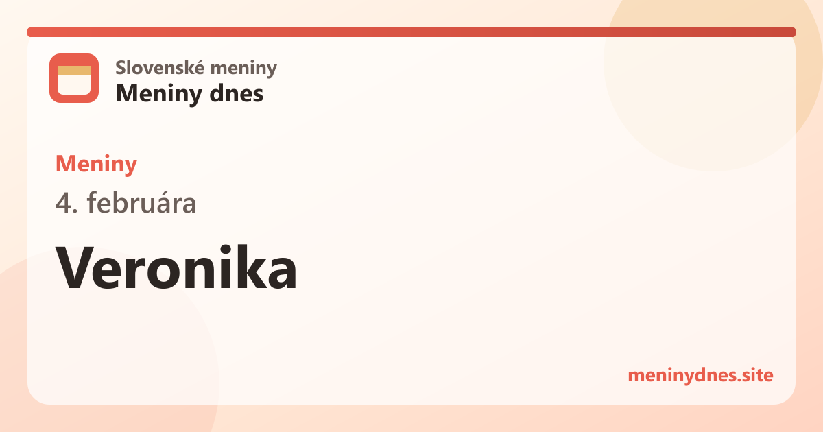Meniny 4. februára: Veronika